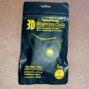 Washable black 3D filter valve mask